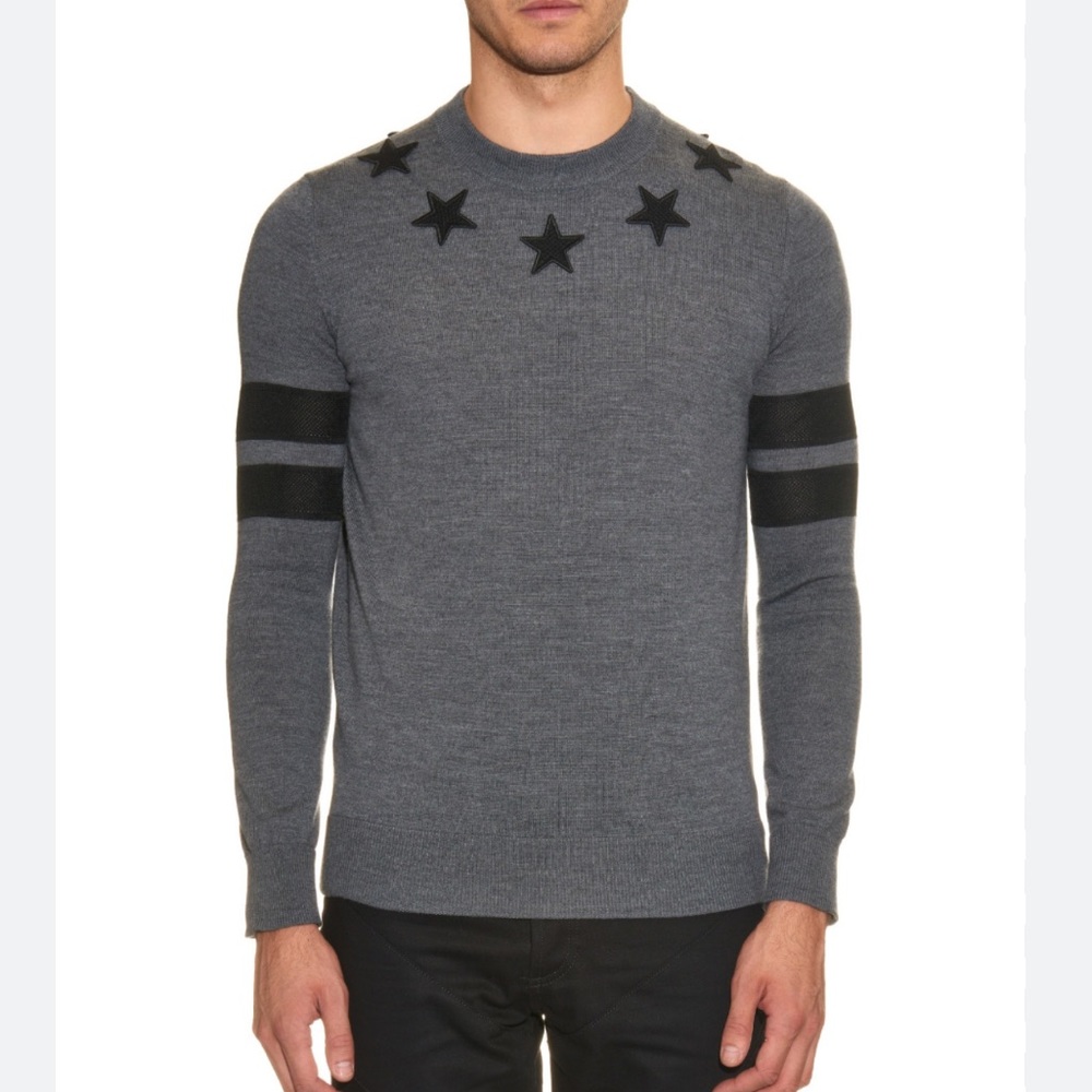 Givenchy Star Wool Grey Sweater